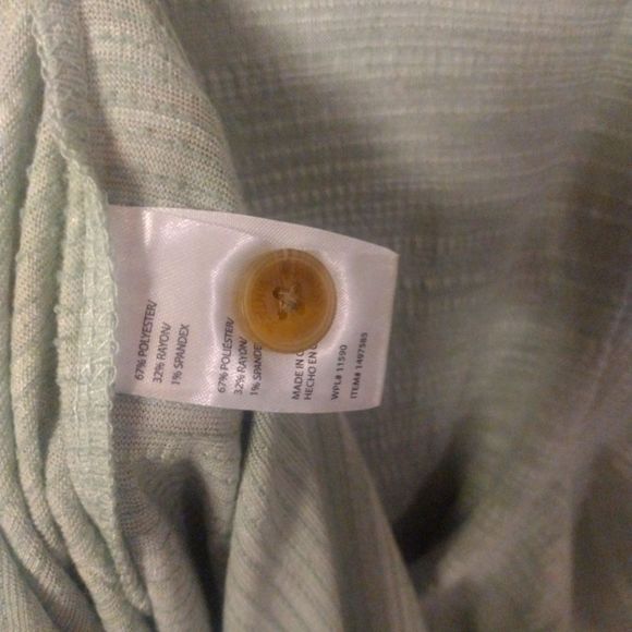 Weatherproof Vintage Button Down Crop Top Mint Size Small - Picture 5 of 5